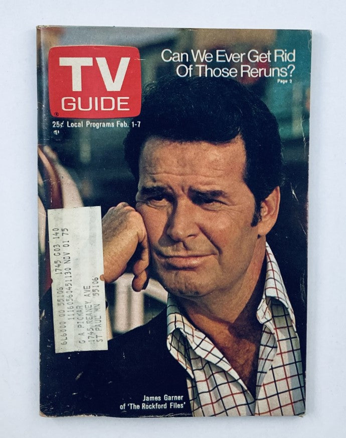 TV Guide Magazine February 1 1975 #1140 James Garner Minneapolis-St. Paul Ed.