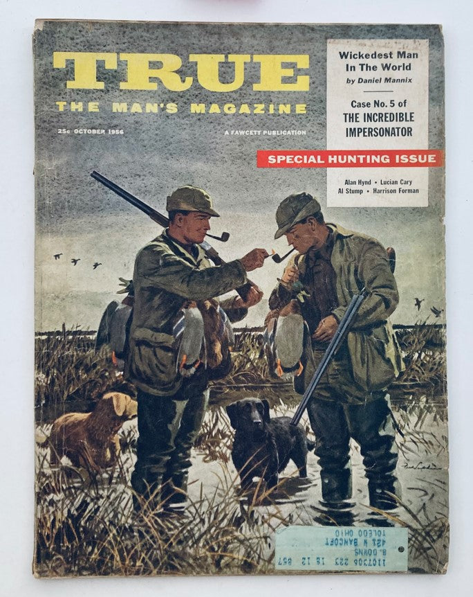 VTG True Magazine October 1956 Vol 36 No. 233 Wickedest Man In The World