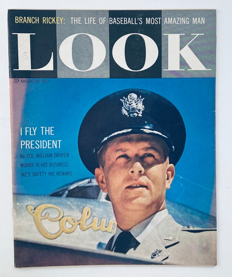 RES* VTG Look Magazine August 20 1957 Vol 21 No. 17 Col. William Draper No Label