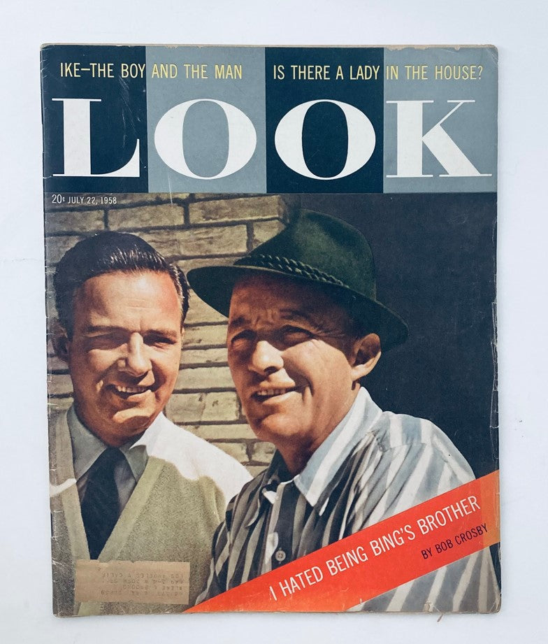 VTG Look Magazine July 22 1958 Vol 22 No. 15 Bob and Bing Crosby