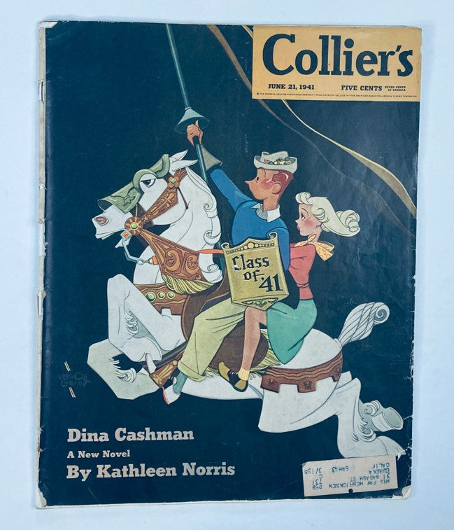 VTG Collier's Magazine June 21 1941 Dina Cashman A New Novel by Kathleen Norris