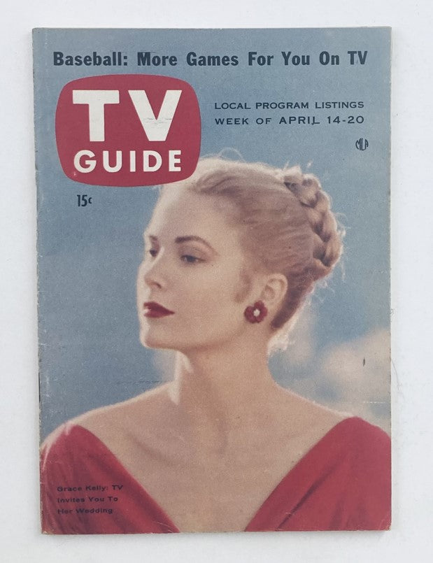 TV Guide Magazine April 14 1956 #159 Grace Kelly Kansas City Ed. No Label