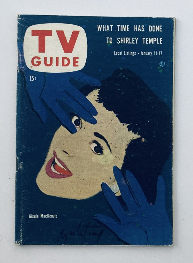 TV Guide Magazine January 11 1958 #250 Gisele MacKenzie Western WA Ed. No Label