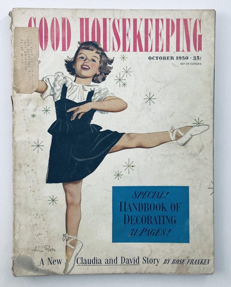 VTG Good Housekeeping Magazine October 1950 A New Claudia and David Story