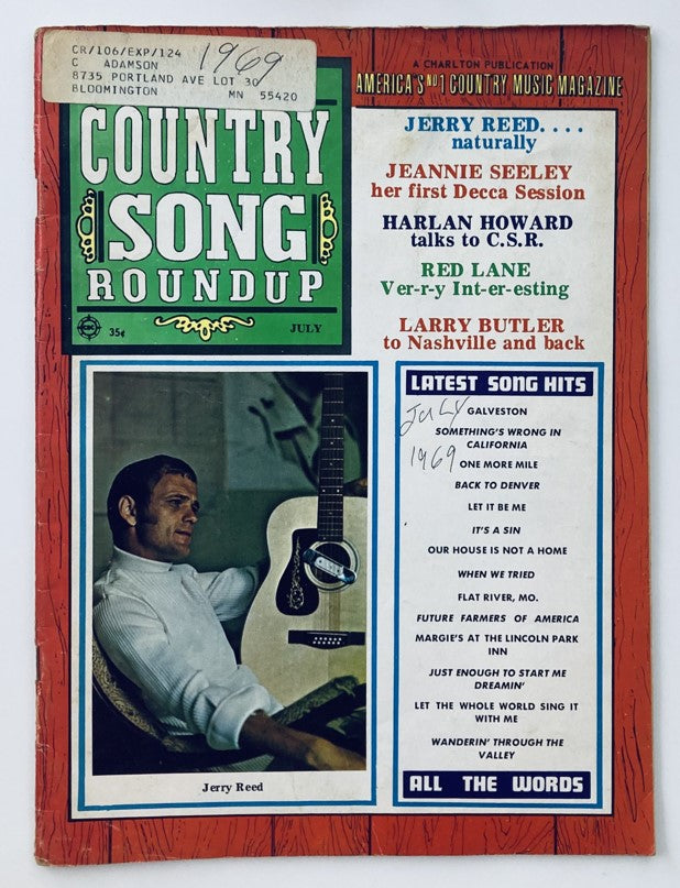 VTG Country Song Roundup Magazine July 1969 Jerry Reed & Larry Butler