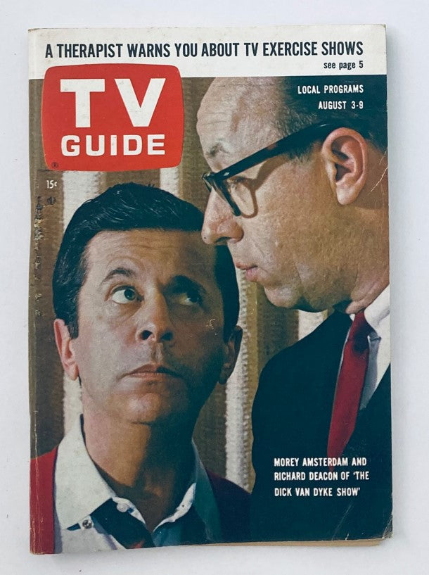 TV Guide Magazine August 3 1963 #540 Morey Amsterdam Cleveland Ed. No Label