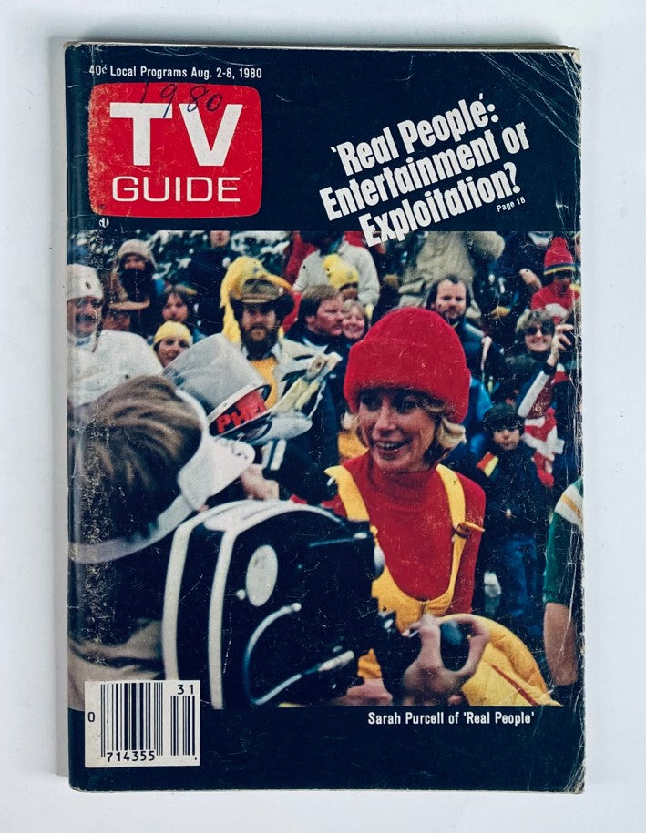 TV Guide Magazine August 2 1980 #1427 Sarah Purcell WA-Baltimore Ed. No Label