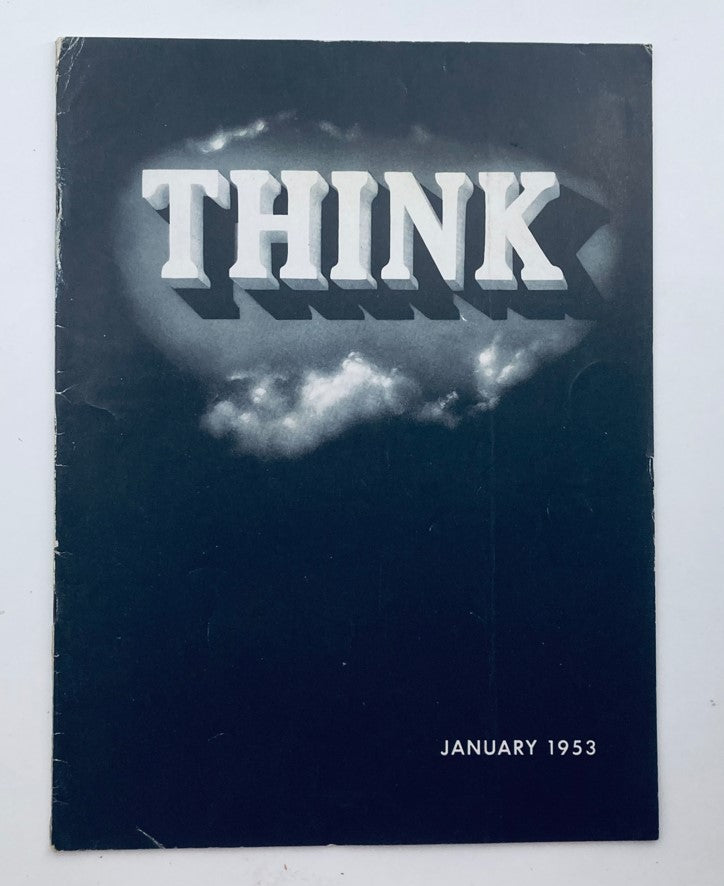 VTG Think Magazine January 1953 Vol 19 No. 1 The First Inaugural No Label