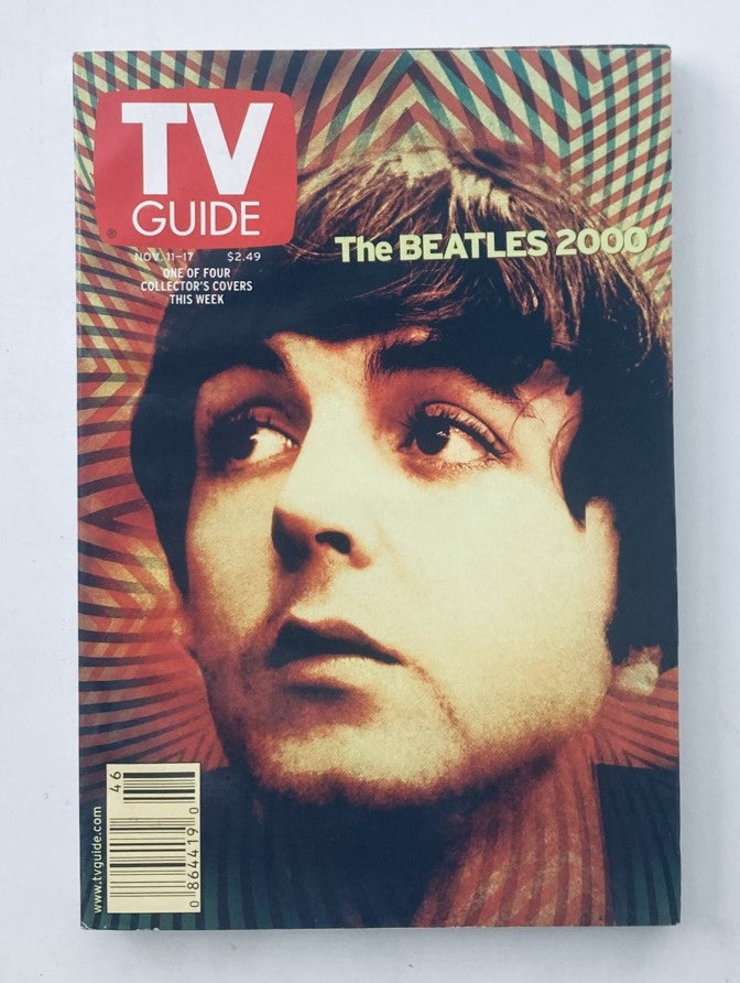 TV Guide Magazine November 11 2000 Paul McCartney Hartford-New Haven Ed No Label