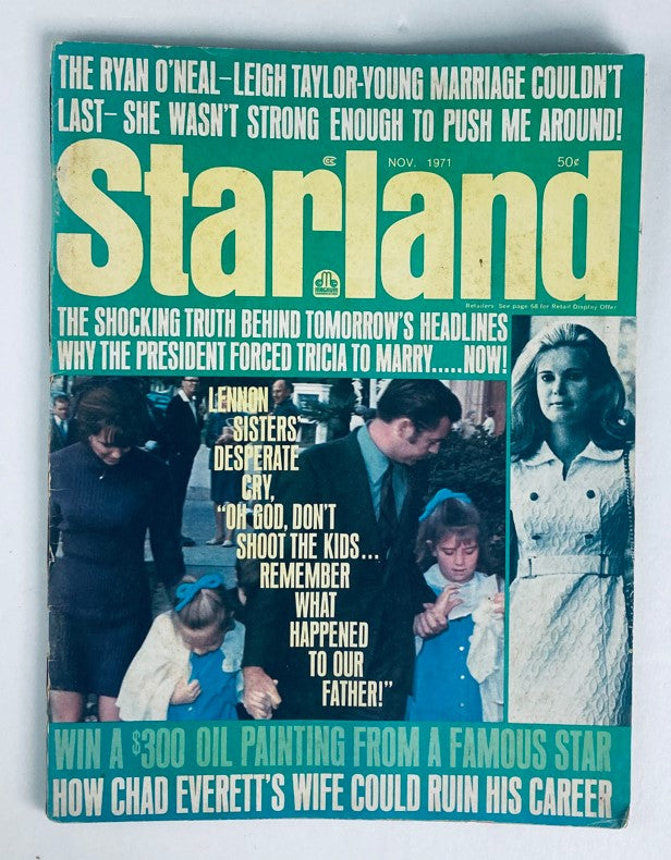 VTG Starland Magazine November 1971 Vol 1 No. 7 The Lennon Sisters No Label