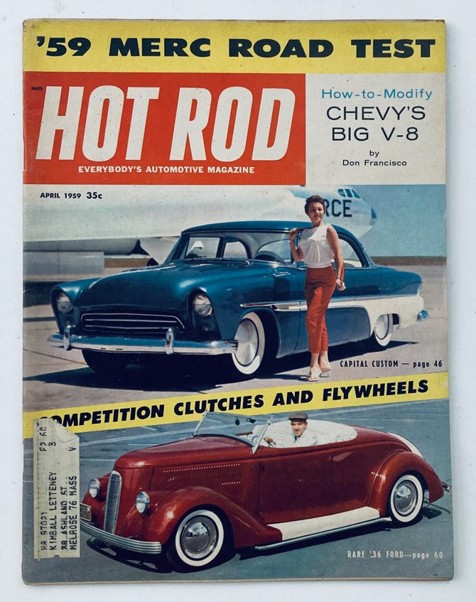 VTG Hot Rod Magazine April 1959 Vol 12 No. 4 Darryl Starbird and Tom Cusick