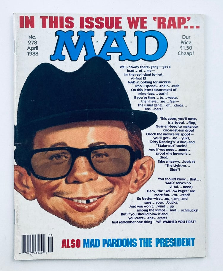 Mad Magazine April 1988 No. 278 Mad Pardons President 4.0 VG Very Good No Label