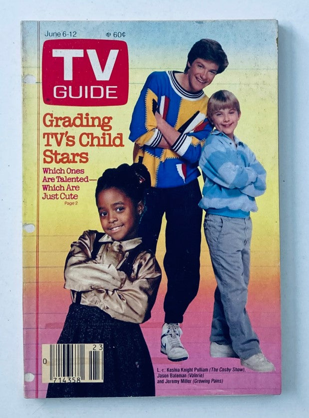 TV Guide Magazine June 6 1987 Jason Bateman WA-Baltimore Ed. No Label