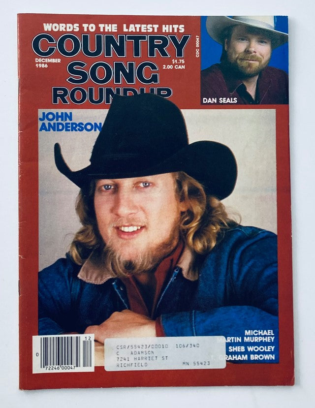 VTG Country Song Roundup Magazine December 1986 John Anderson & Dan Seals