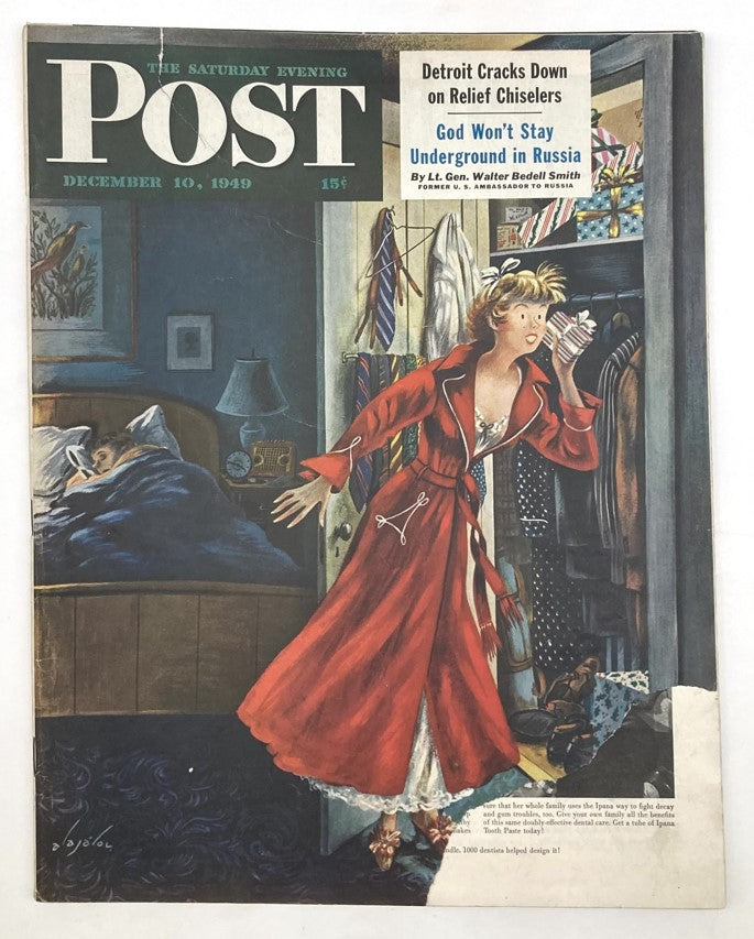 Saturday Evening Post Magazine December 10 1949 C. Alajalov Good Interior