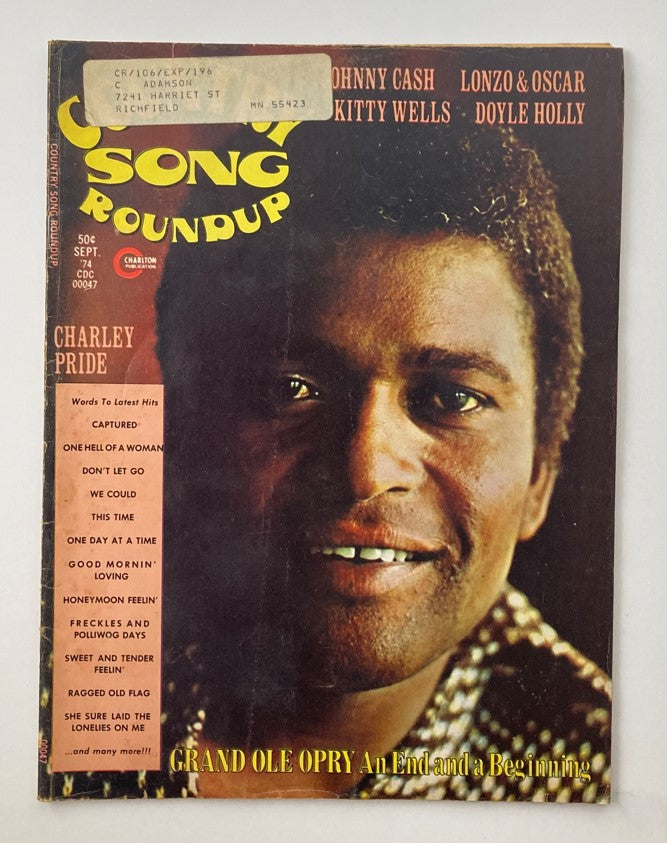 VTG Country Song Roundup Magazine September 1974 Grand Ole Opry & Johnny Cash