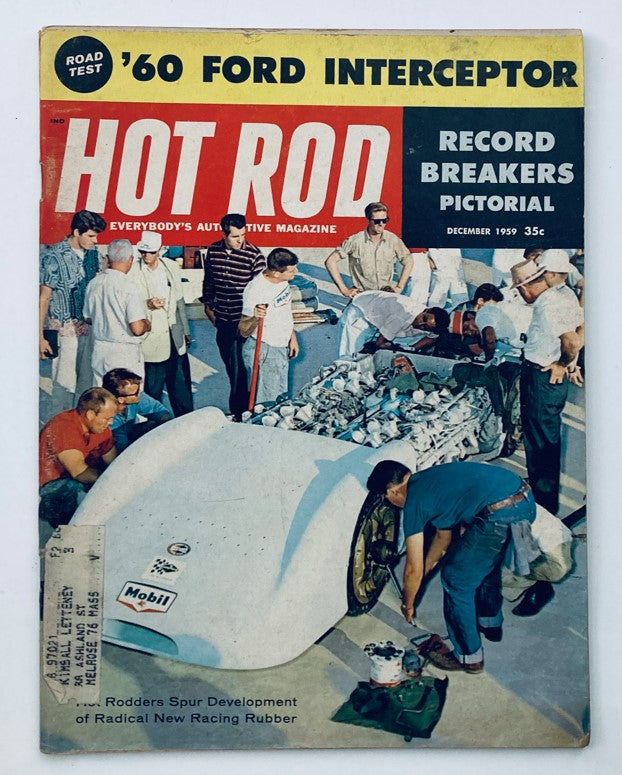 VTG Hot Rod Magazine December 1959 Vol 12 No. 12 Radical New Racing Rubber