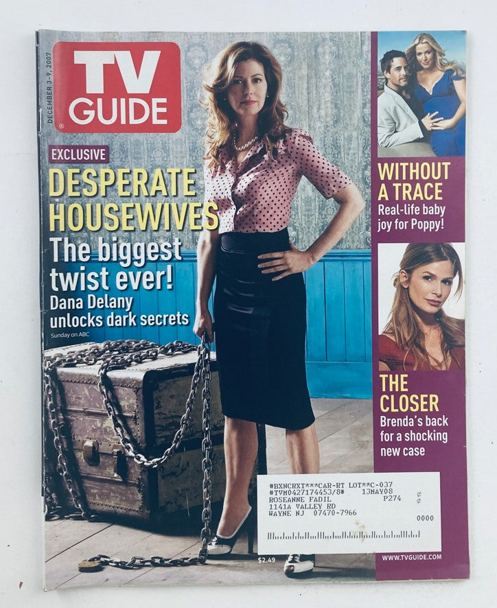 TV Guide Magazine December 3 2007 #2853 Poppy Montgomery, Dana Delany