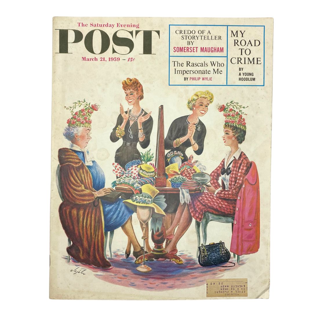 Saturday Evening Post Magazine March 21 1959 Parade on Easter - Alajalov