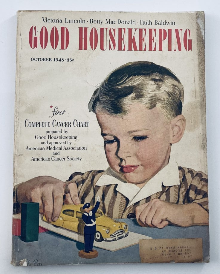 VTG Good Housekeeping Magazine October 1948 First Complete Cancer Chart