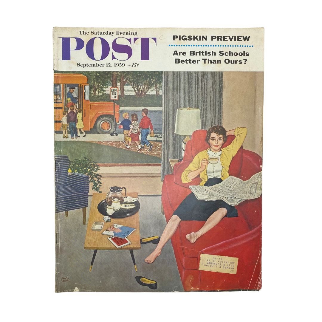 RES* Saturday Evening Post Magazine September 12 1959 Beautiful Moment  Sewell