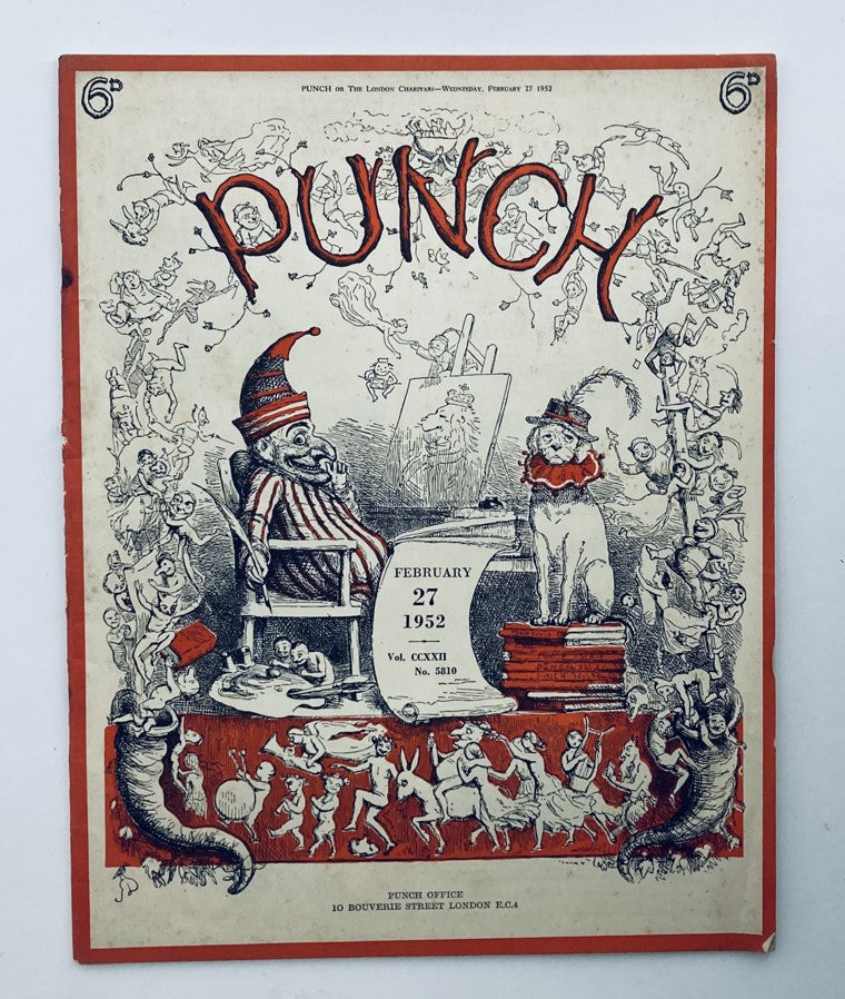 Punch Magazine February 27 1952 Vol 222 No. 5810 WWII Cartoon & Humour No Label