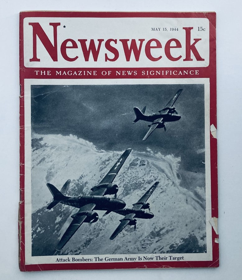 VTG Newsweek Magazine May 15 1944 Attack Bombers The German Army No Label