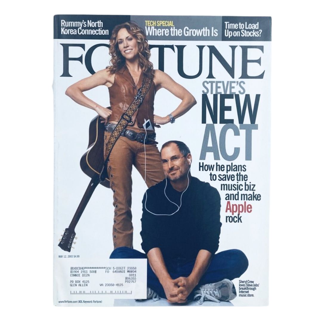 Fortune Magazine May 12 2003 Sheryl Crow  Steve Jobs Internet Music Store RARE