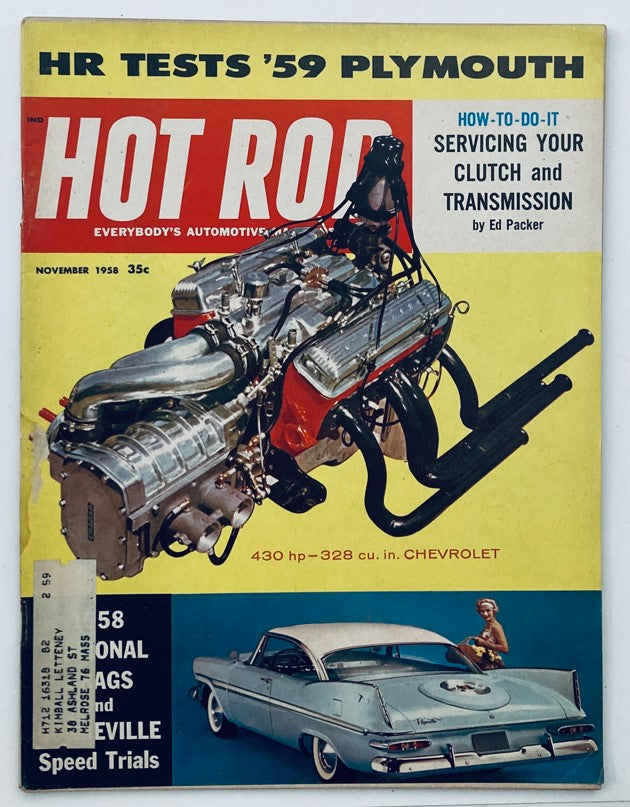 VTG Hot Rod Magazine November 1958 Vol 11 No. 11 The Small Chev V8 Hustler