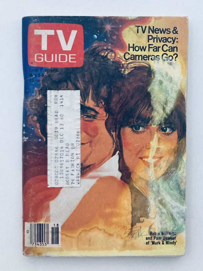 TV Guide Magazine May 3 1980 Pam Dawber, Robin Williams Eastern New England Ed.