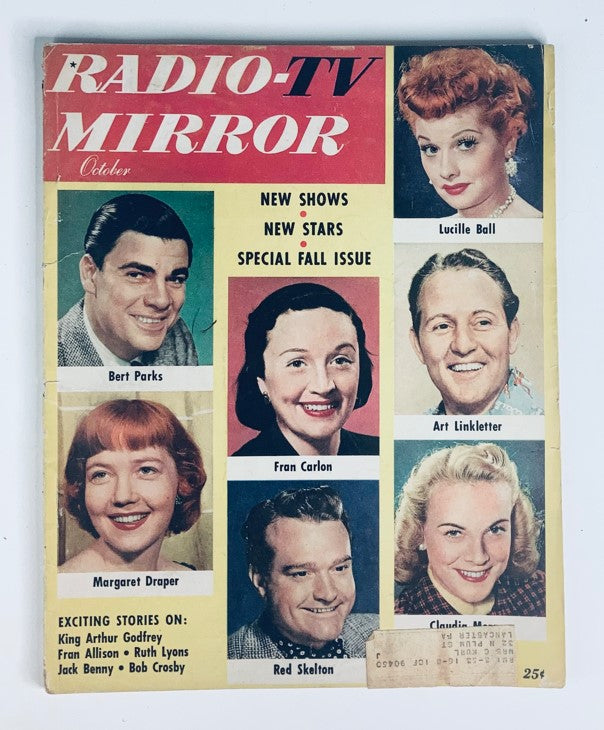 VTG Radio-TV Mirror Magazine October 1952 Vol 38 No. 5 Lucille Ball, Bert Parks