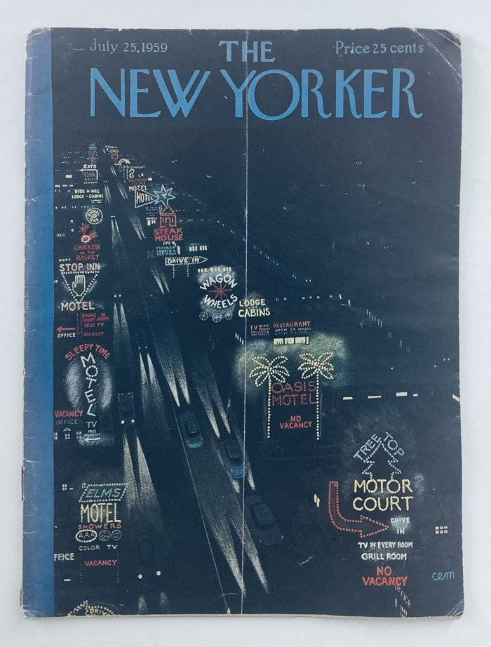 The New Yorker Full Magazine July 25 1959 Motor Court by Charles Martin No Label