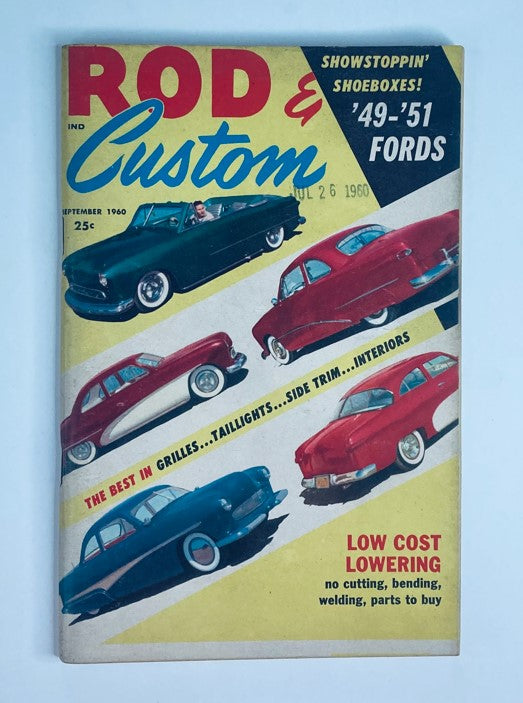 VTG Rod & Custom Magazine September 1960 Low Cost Lowering Parts To Buy No Label