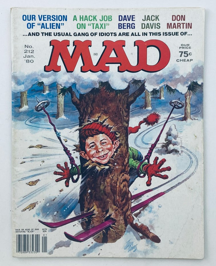 VTG Mad Magazine January 1980 No. 212 A Hack Job On "Taxi" 4.0 VG No Label