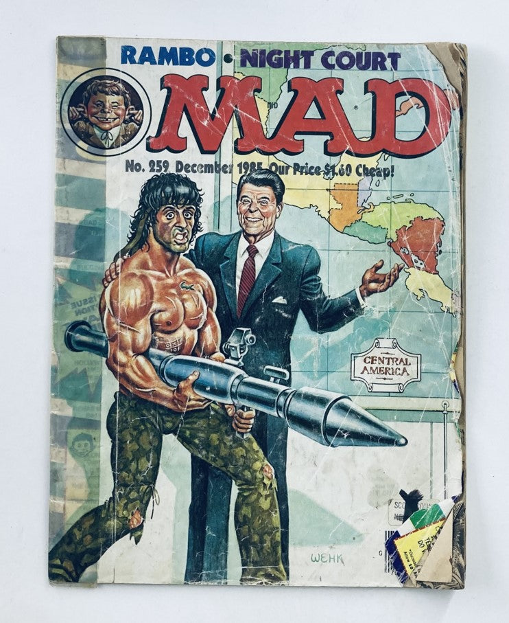 Mad Magazine December 1985 No. 259 Sylvester & Ronald Reagan 2.0 Good No Label