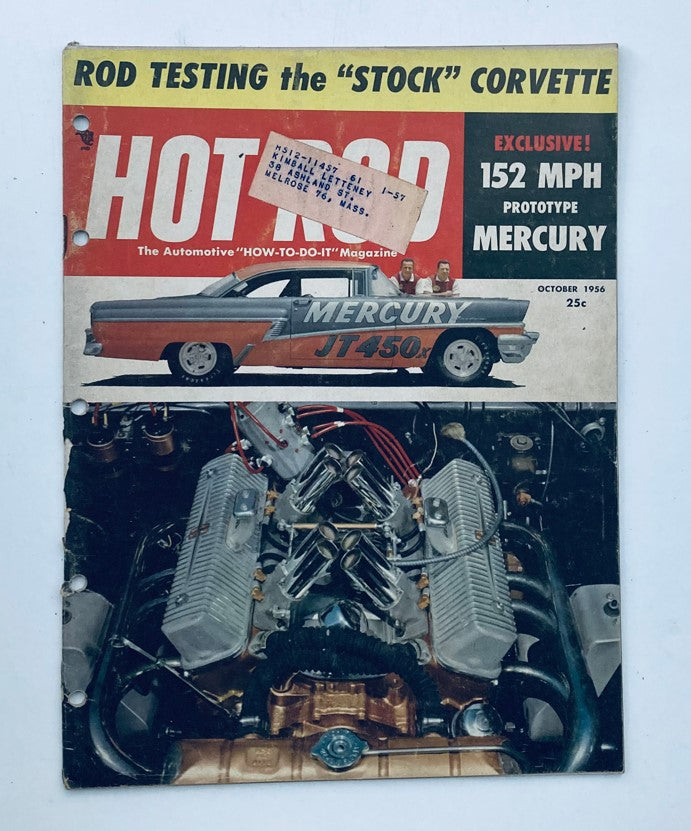 VTG Hot Rod Magazine October 1956 Vol 9 No. 10 152 Mph Prototype Mercury