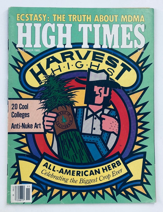 VTG High Times Magazine November 1985 #123 All-American Herb No Label