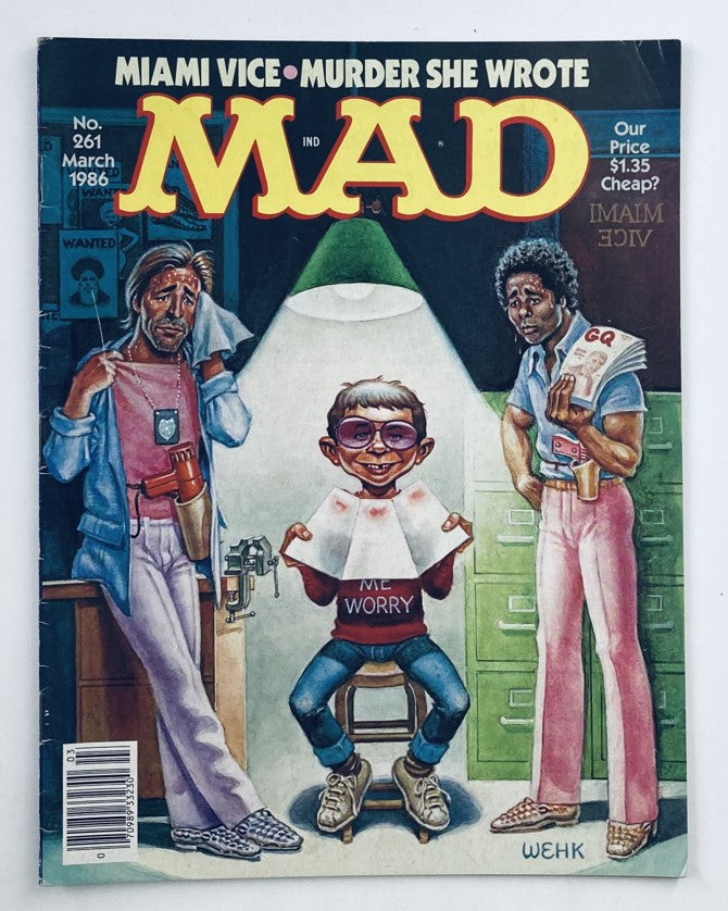 Mad Magazine March 1986 No. 261 Miami Vice Me Worry 6.0 FN Fine No Label