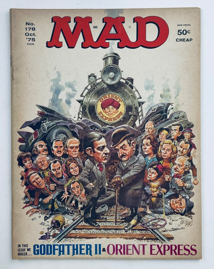 Mad Magazine October 1975 No. 178 Orient Express Movie 6.0 FN Fine No Label