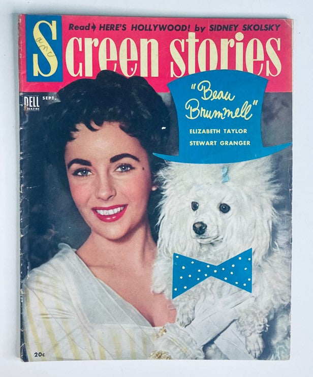 VTG Screen Stories Magazine September 1954 Vol 52 No. 3 Liz Taylor No Label