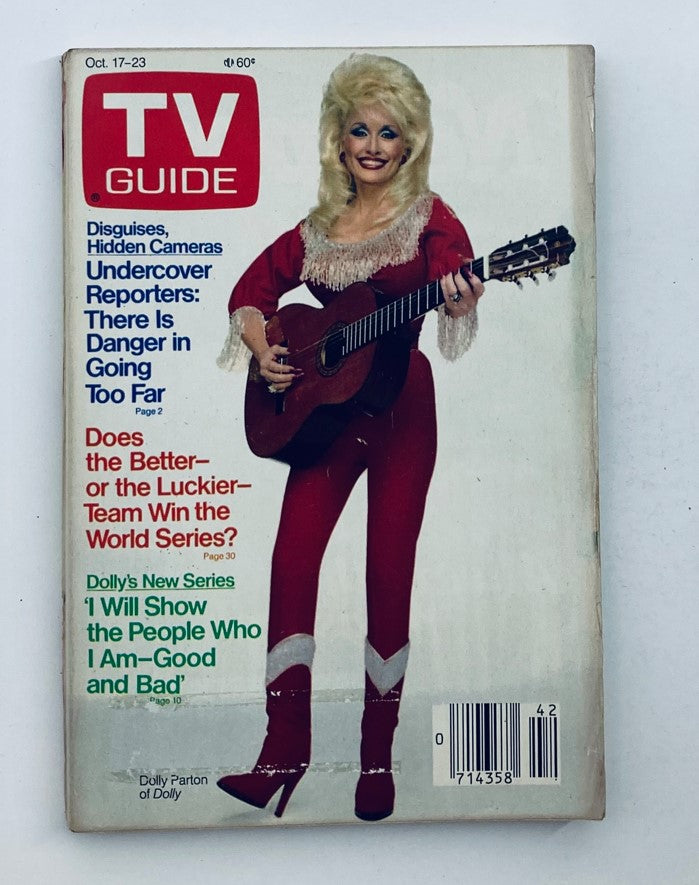 TV Guide Magazine October 17 1987 Dolly Parton Pittsburgh Metro Ed.