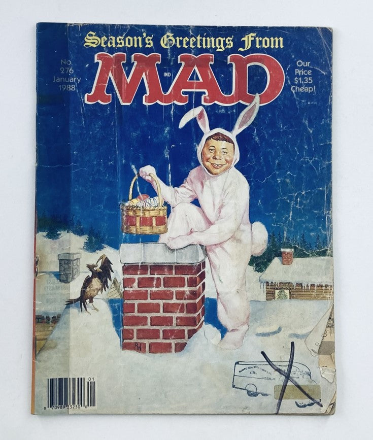 Mad Magazine January 1988 No. 276 Edwing Looks at Superman 2.0 Good No Label