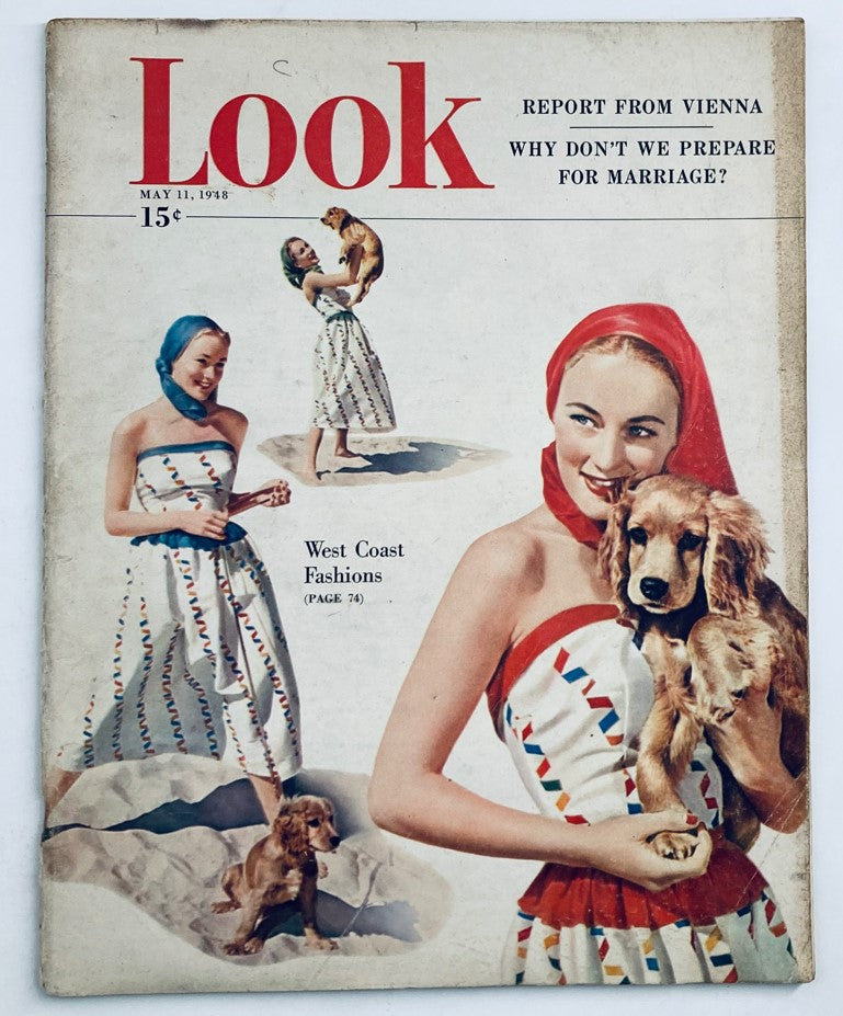 VTG Look Magazine May 11 1948 Vol 12 No. 10 Tabak Sunback Dresses No Label