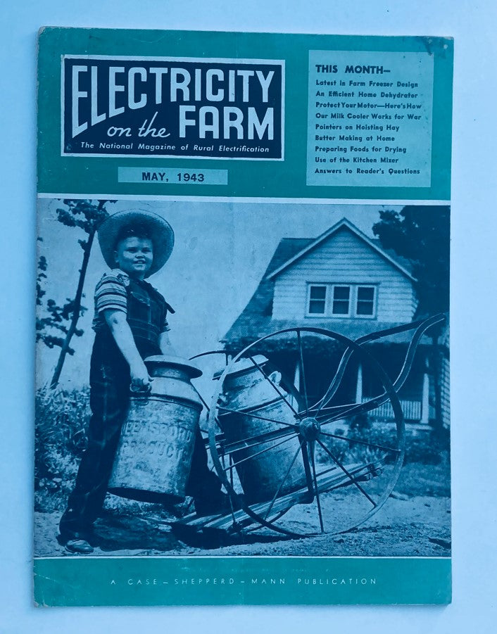 VTG Electricity on the Farm Magazine May 1943 Latest in Farm Freezer Design