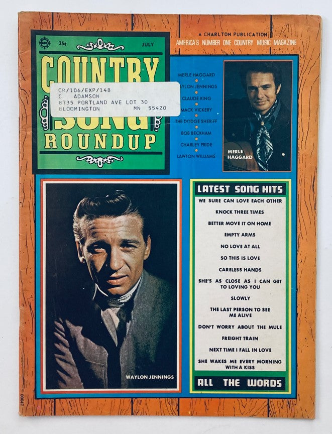 VTG Country Song Roundup Magazine July 1971 Waylon Jennings & Merle Haggard