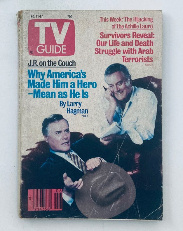 TV Guide Magazine February 11 1989 Larry Hagman Maine Ed. No Label