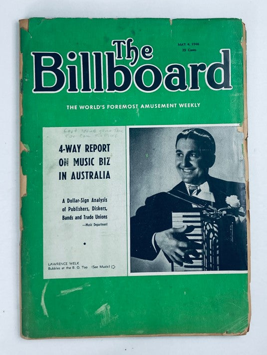 VTG The Billboard Magazine May 4 1946 Lawrence Welk No Label