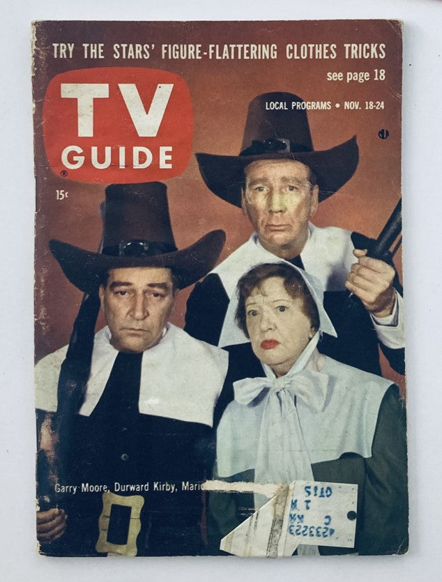 TV Guide Magazine November 18 1961 #451 Garry Moore, Durward Kansas St. Ed.