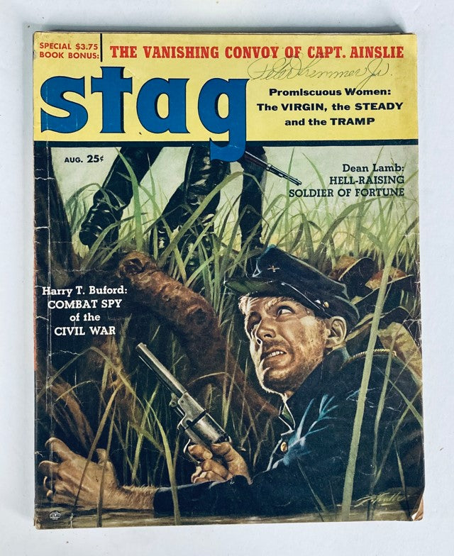 VTG Stag Magazine August 1957 Vol 8 No. 8 Dean Lamb Soldier of Fortune No Label