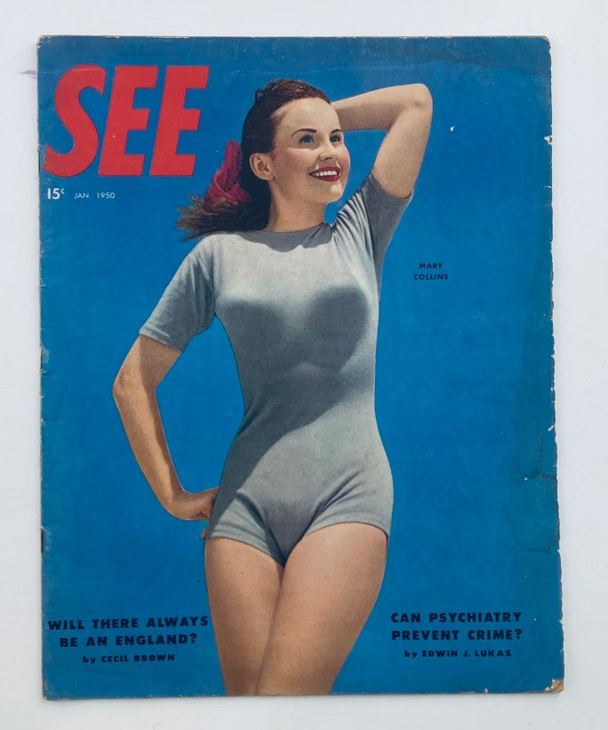 VTG See Magazine January 1950 Vol 9 #1 Mary Collins Cover No Label